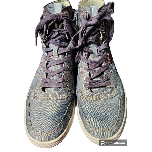 Levi's 501 Mason Denim Hi Top Sneakers Size 11 - Picture 2 of 8